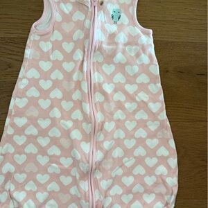 Carter's Pink and White Heart Footie